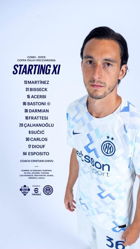  国米客战科莫：皮奥、迪乌夫首发，苏契奇、恰尔汗奥卢出战 新闻