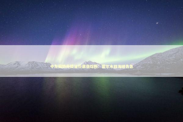 中东局势升级油价暴涨熔断：霍尔木兹海峡告急 新闻