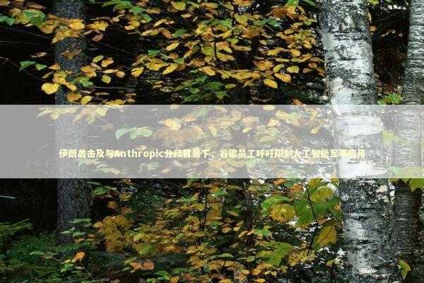 伊朗袭击及与Anthropic分歧背景下，谷歌员工呼吁限制人工智能军事应用 新闻